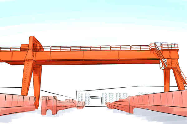 貴州畢節龍門吊廠家160噸門式起重機銷售